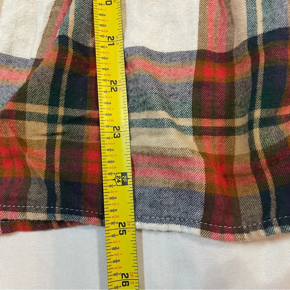 Crewcuts J Crew Girls Plaid Tiered Dress Size 8 Multi Color Cotton Ruffle Collar